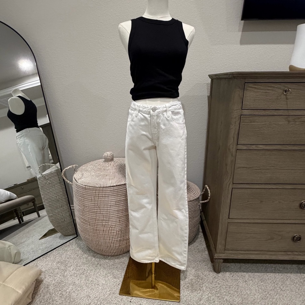 Frame Denim White Boot Cut Jeans